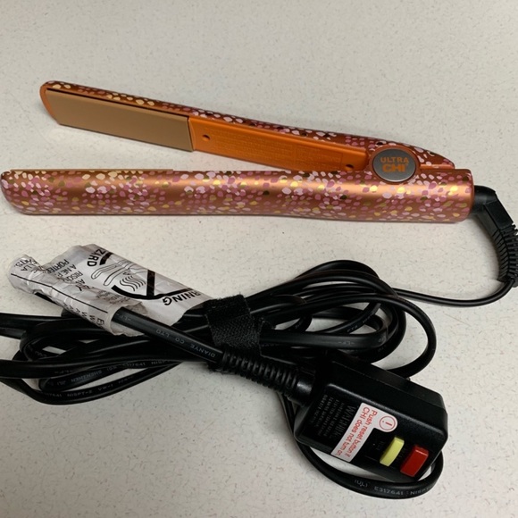 1” ULTRA CHI ORANGE FLAT /STYLING HOT IRON EUC WNB - Picture 9 of 16